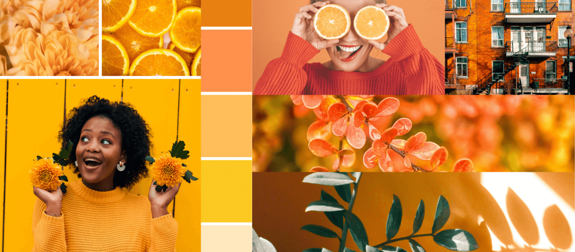 Mood board orange - couleurs estivales